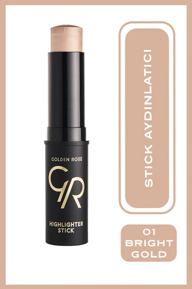 Golden Rose Highlighter Stick No: 01 Bright Gold - Stik Aydınlatıcı ürün görseli 1