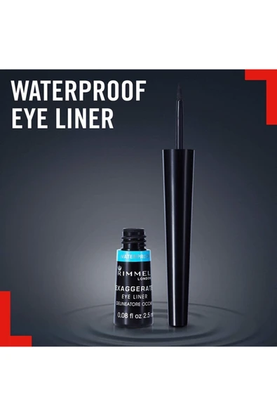 RIMMEL LONDON Stay Matte Powder 001 - Transparent + Siyah Eyeliner - Exaggerate Waterproof Eyeliner - Resim 6