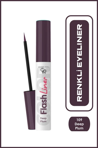 Golden Rose Flash Liner Colored Eyeliner 109 Deep Plum Renkli Eyeliner 3,5 ml ürün görseli 1