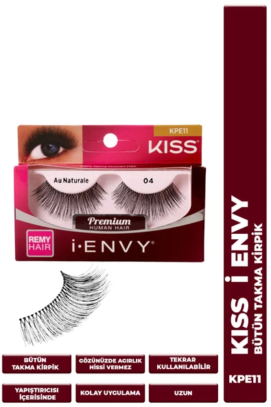 Kiss Bütün Doğal Takma Kirpik %100 Insan Saçı Yoğun ürün görseli 1