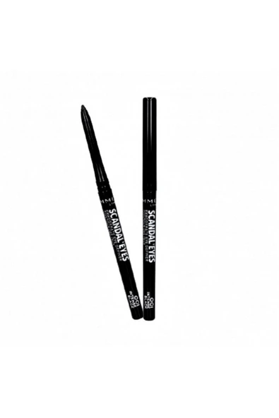 RIMMEL LONDON Scandal'eyes Waterproof Eye Definer 001 Intense Black - Resim 6