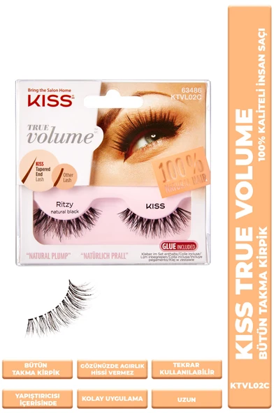 Kiss Bütün Takma Kirpik %100 Insan Saçı ürün görseli 1