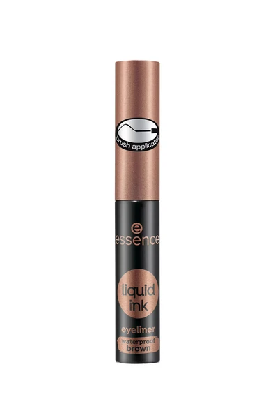 Essence Liquid Ink Waterproof Brown Eyeliner  Suya Dayanıklı Eyeliner No:02 - Resim 2