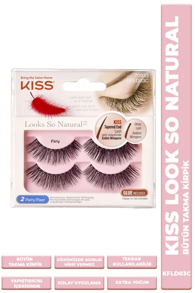Kiss Bütün Takma Kirpik Ikili Tekrar Kullanılabilir Yoğun ürün görseli 1