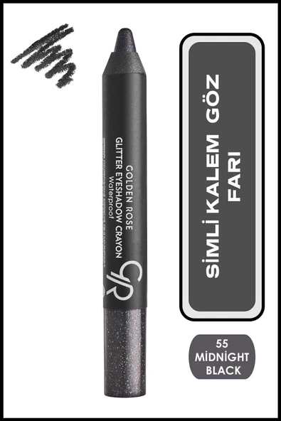 Golden Rose Glitter Eyeshadow Crayon Waterproof 55 Işıltılı Kalem Far 2,4 g ürün görseli 1