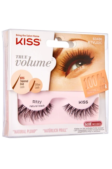 Kiss Bütün Takma Kirpik %100 Insan Saçı - Resim 2