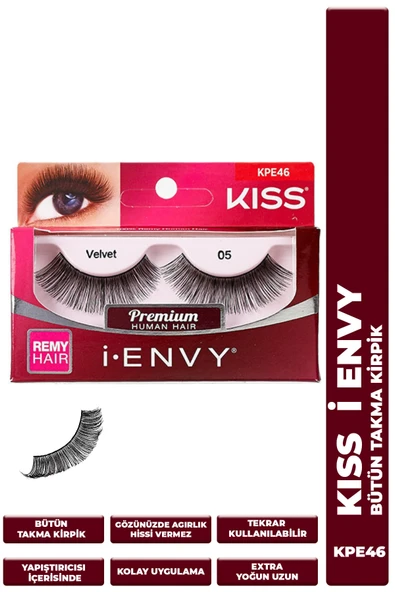 Kiss Bütün Doğal Takma Kirpik %100 Insan Saçı Extra Uzun Extra Yoğun ürün görseli 1