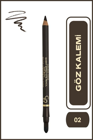 Golden Rose Smoky Effect Eye Pencil 02 Dark Brown Göz Kalemi 1,32 g ürün görseli 1