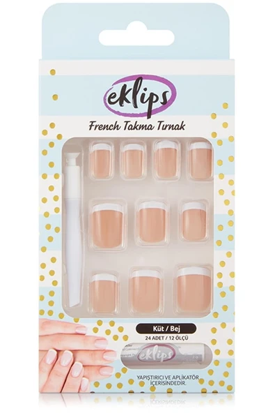 eklips Takma Tırnak French Bej Küt ürün görseli 1