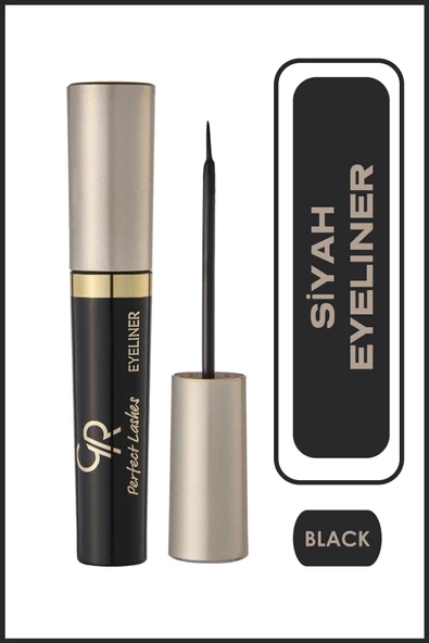 Golden Rose Perfect Lashes Black Eyeliner - Siyah  Likit Dipliner ürün görseli 1