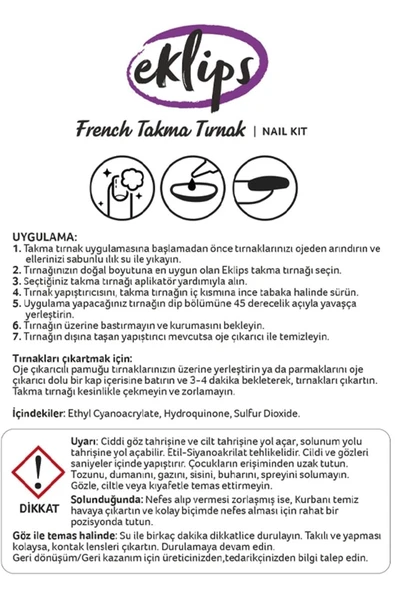 eklips Takma Tırnak French Bej Küt - Resim 2