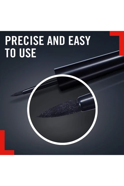 RIMMEL LONDON Stay Matte Powder 001 - Transparent + Siyah Eyeliner - Exaggerate Waterproof Eyeliner - Resim 5