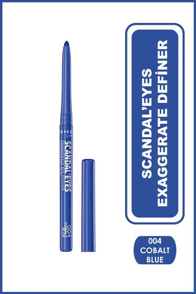 RIMMEL LONDON Mavi Eyeliner - Scandal'eyes Exaggerate Definer 004 Cobalt Blue ürün görseli 1