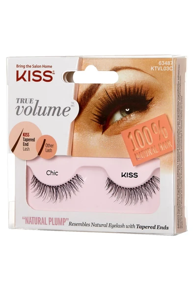 Kiss Bütün Takma Kirpik %100 Insan Saçı - Resim 3