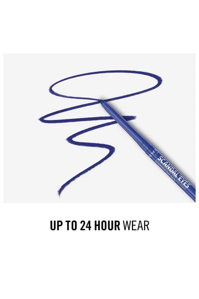 RIMMEL LONDON Mavi Eyeliner - Scandal'eyes Exaggerate Definer 004 Cobalt Blue - Resim 5