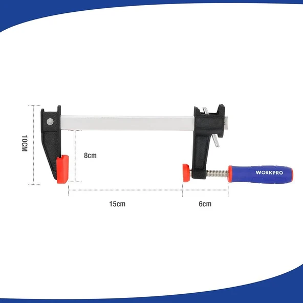 WORKPRO WP232030 15cm Döküm Profesyonel Marangoz İşkence - Resim 3