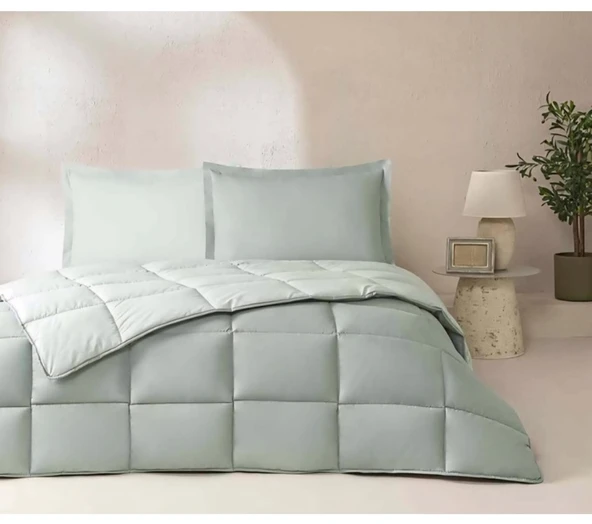 Özdilek %100 Pamuk (Çarşafı Lastikli) Çift Kişilik Yatak Seti-Colourist Çağla Nil - Resim 2