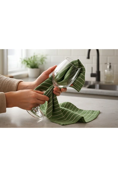 RINNIG kurulama bezi, yeşil-mavi, 45x60 cm, 4 adet - Resim 2