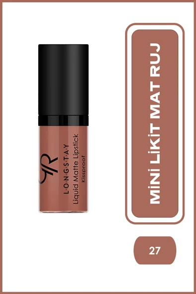 Golden Rose Longstay Matte Mini 27 Uzun Süre Kalıcı Likit Mat Ruj 3 ml ürün görseli 1