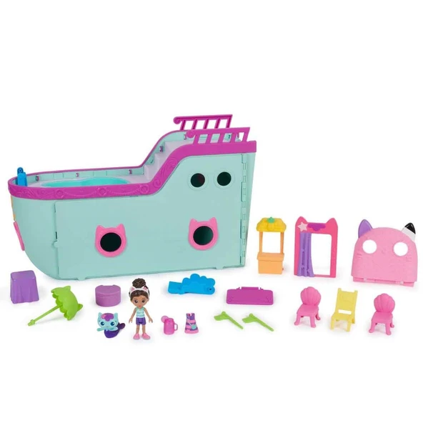 Gabby’s Dollhouse Işıklı Gabby Arkadaşlık Gemisi Oyun Seti - Resim 3