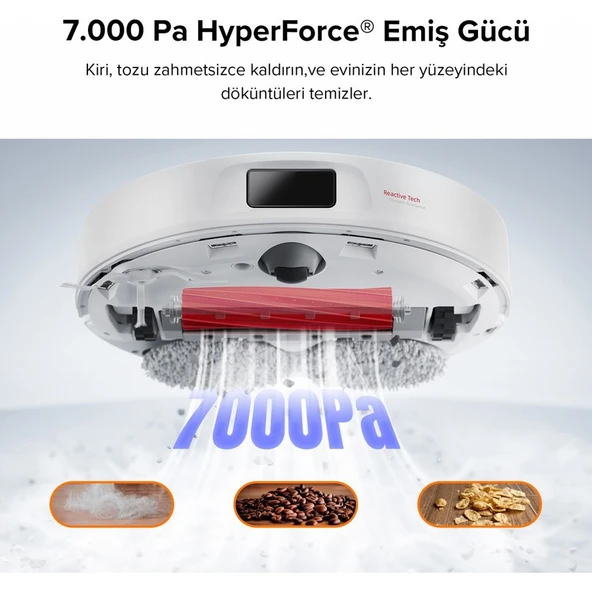 Roborock Qrevo Pro Akılı Robot Süpürge Beyaz - Resim 8
