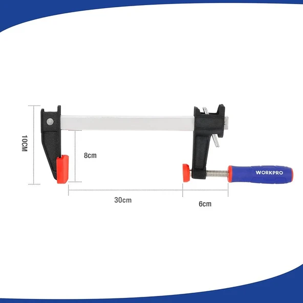 WORKPRO WP232031 30cm Döküm Profesyonel Marangoz İşkence - Resim 3