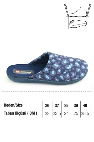 Gezer 16418-26 Leopar Desenli Termal Ev Terlik 36-40 - Resim 2