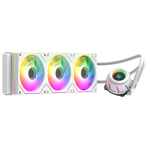 GameBooster BLADE 360W ARGB 360mm Beyaz İşlemci Sıvı Soğutucu GB-LCS-BL360W - Resim 5