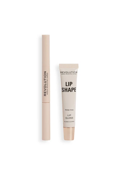 Revolution Lip Shape Dudak Kiti Rose Pink - Resim 4