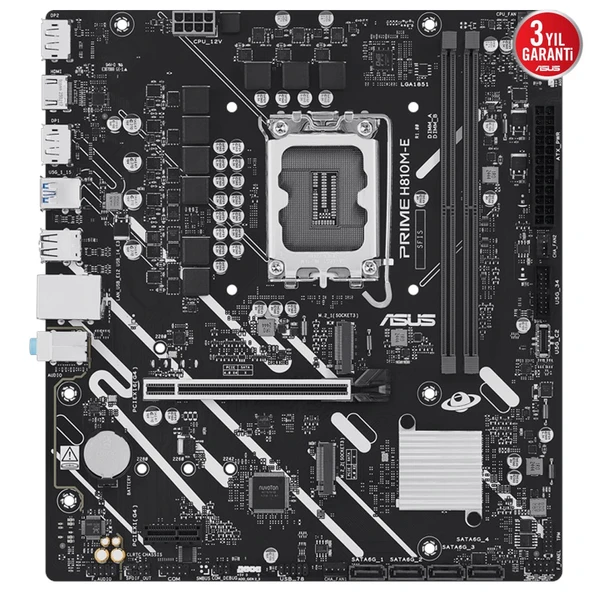 Asus Prıme H810m-e-csm 6400mhz Ddr5 Soket Lga 1851 Dp M.2 Hdmı Matx Anakart - Resim 2