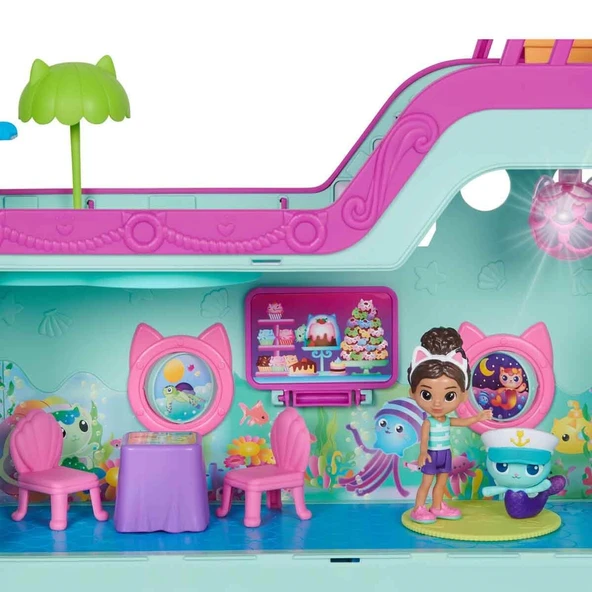 Gabby’s Dollhouse Işıklı Gabby Arkadaşlık Gemisi Oyun Seti - Resim 5