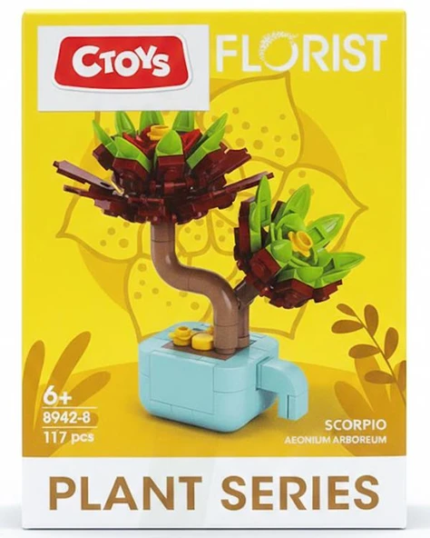 Ctoys Florist Burçlar Saksılı Bitki Yapım Seti Scorpio 8942 8 ürün görseli 1