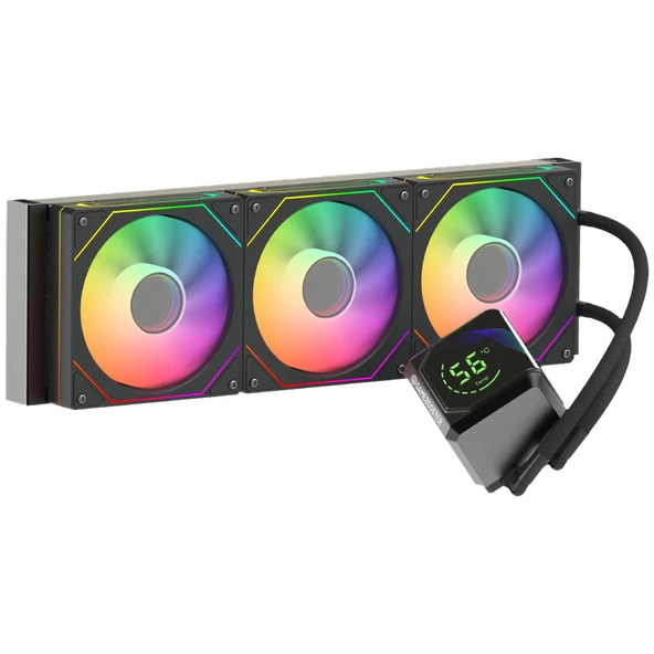 GameBooster SIGHT PRO 360B ARGB Curved Ekran 360mm Siyah İşlemci Sıvı Soğutucu GB-LCS-SP360B - Resim 5