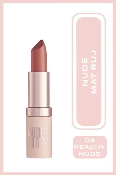 Golden Rose Nude Look Perfect Matte Lipstick 02 Peachy Nude Mat Ruj 4,2 g ürün görseli 1