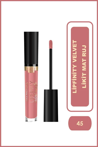 Max Factor Mat Ruj - Lipfinity Velvet Matte RG Lipstick 045 Posh Pink 3.5ml 17Iv 8005610629858 ürün görseli 1