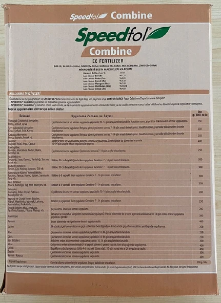 Speedfol Combine 1 Kg Yaprak Gübresi – Hızlı Etki, Güçlü Gelişim - Resim 2