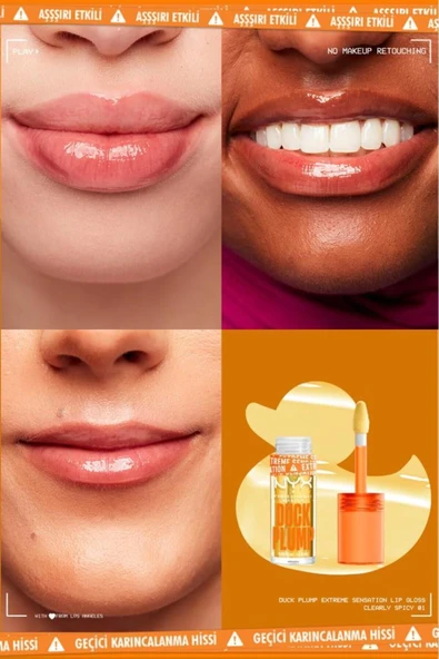 NYX Professional Makeup Duck Plump Dolgun Görünüm Veren Dudak Parlatıcısı - Şeffaf - 01 Clearly Spicy - Resim 2