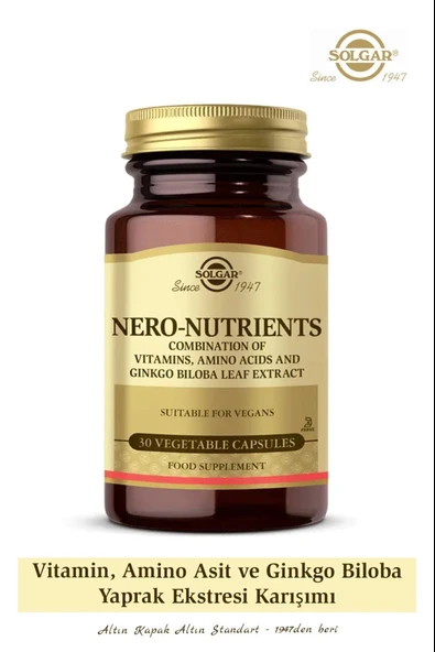 Solgar Nero Nutrients 30 Kapsül ürün görseli 1