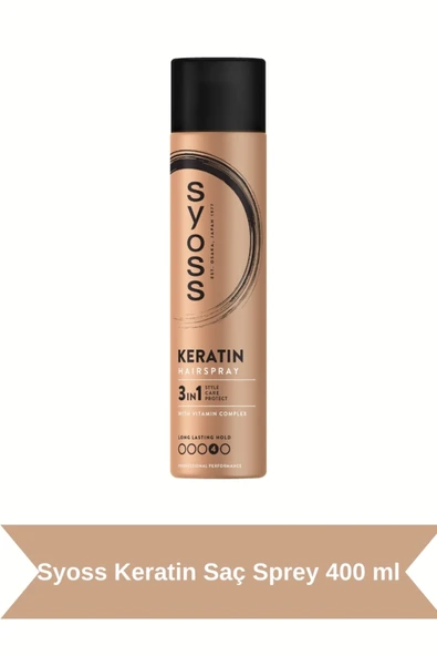 Syoss Styling Keratin  Güçlü Tutuş Saç Spreyi 400 ml Normal Saçlar - Resim 2
