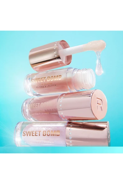 Revolution Y2k Sweet Bomb Lip Gloss - Dudak Parlatıcısı Candyfloss Pink Glitter - Resim 4
