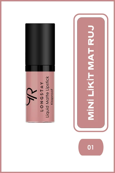 Golden Rose Longstay Matte Mini 01 Uzun Süre Kalıcı Likit Mat Ruj 3 ml ürün görseli 1