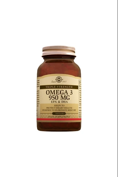Solgar Omega-3 950 Mg 100 Kapsül ürün görseli 1