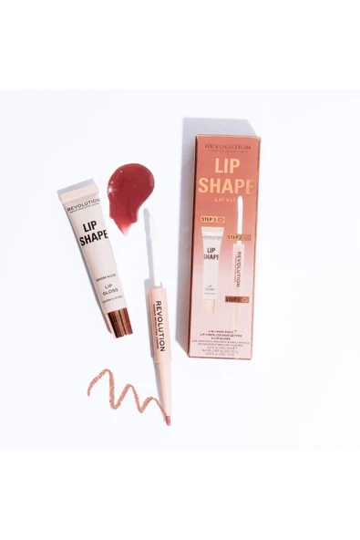 Revolution Lip Shape Dudak Kiti Rose Pink - Resim 2