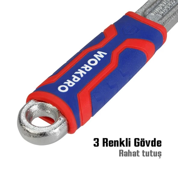 WORKPRO WP272010 150mm Cr-V Profesyonel Kurbağacık Anahtar - Resim 3