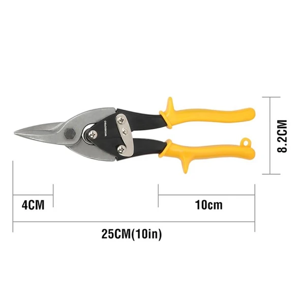 WORKPRO WP200001 250mm 3 Parça Sağ/Sol/Düz Profesyonel Kaportacı Makası - Resim 3