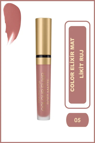 Max Factor Likit Mat Ruj Color Elixir Matte 005 Sand Cloud ürün görseli 1