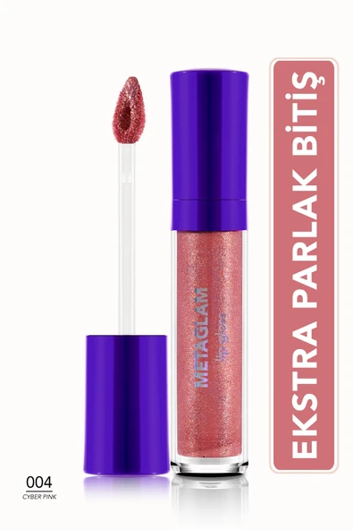 Flormar Metaglam Yoğun Işıltılı & Nemlendirici Etkili Dudak Parlatıcısı-004 Cyber Pınk-8682536080811 ürün görseli 1