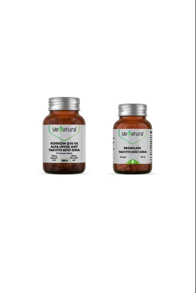 Venatura Koenzim Q10, Alfa Lipoik Asit 60 Kapsül + Bromelain 60 Kapsül ürün görseli 1