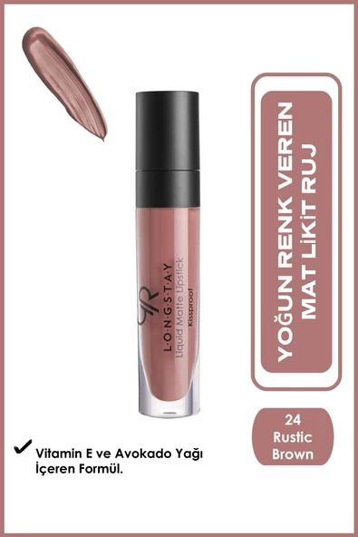 Golden Rose Longstay Liquid Matte Lipstick 24 Avokado Yağlı Kalıcı Likit Mat Ruj 5,5 ml ürün görseli 1