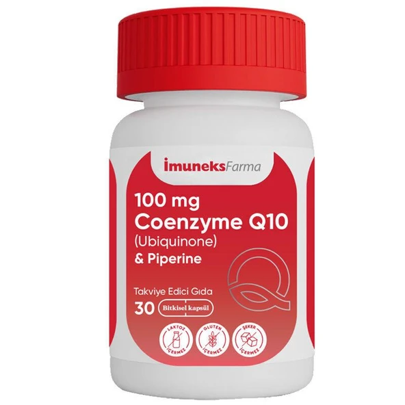 İmuneks Farma 100 mg Coenzyme Q10 İçeren Takviye Edici Gıda 30 Kapsül ürün görseli 1